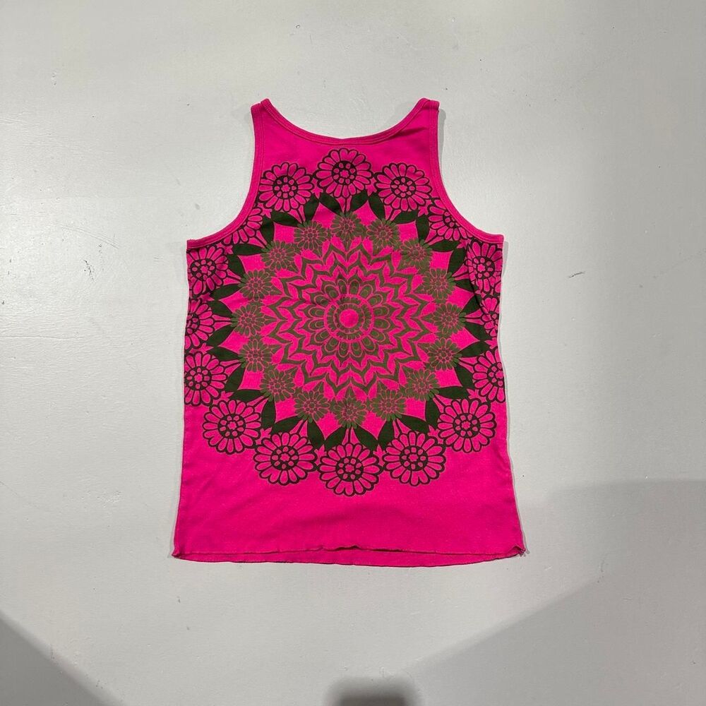 J. Crew Women’s Small Pink and Brown Mandala Tank Top